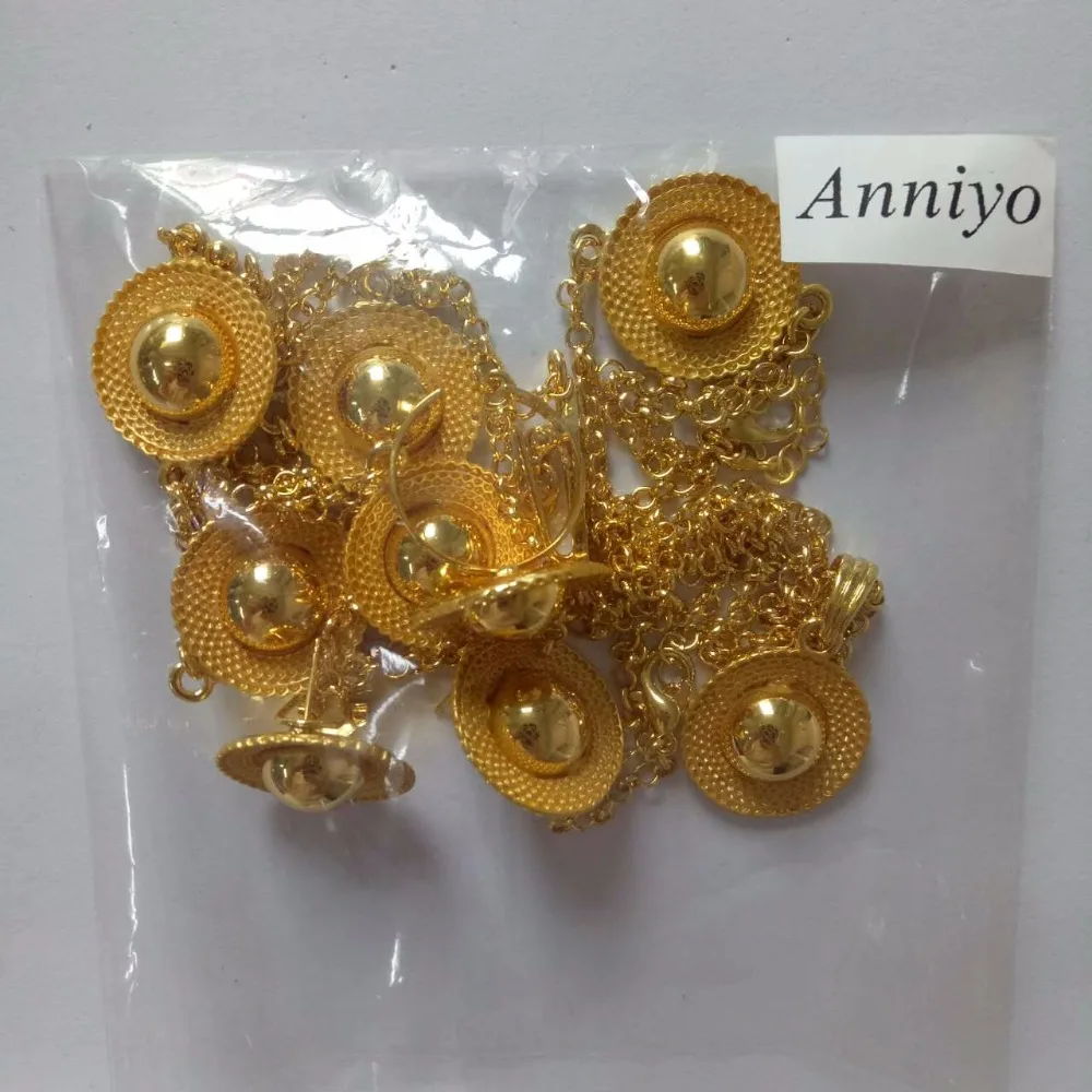 Комплект украшений Anniyo Habesha ожерелье подвеска лоб серьги кольцо браслет