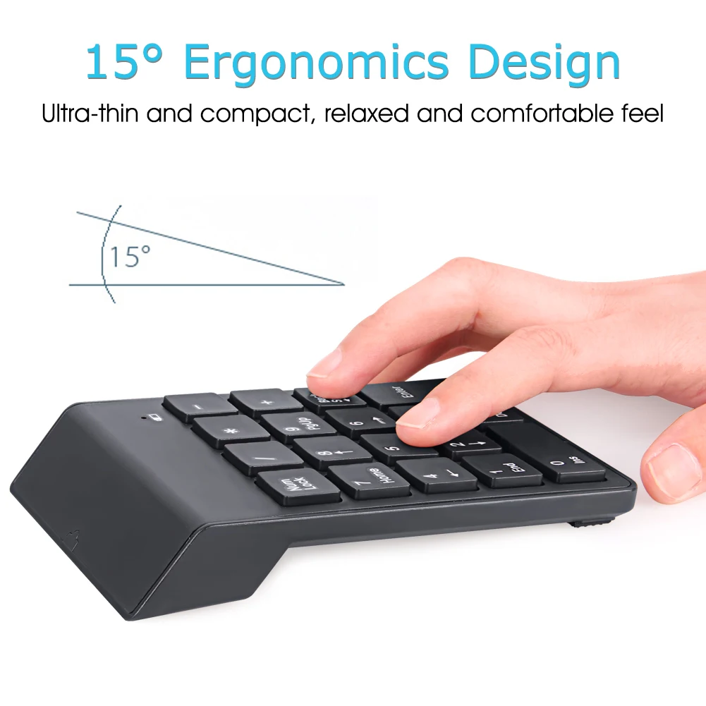 Easyidea мини Беспроводной клавиатуры USB цифровой ultra slim цифровая клавиатура 18