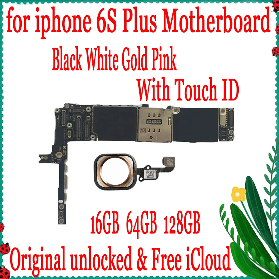 

Хорошо работает с материнской платой iphone 6s plus с Touch ID,100% оригинальная разблокированная материнская плата с чипами для iphone 6s Plus