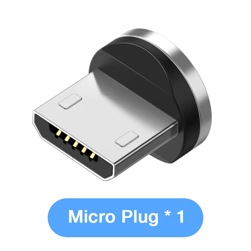 RAXFLY Магнитный зарядный кабель для iPhone, магнитный Micro USB кабель для samsung S9, зарядный провод, usb type-C кабель для huawei P10 - Цвет: Only Micro Plug
