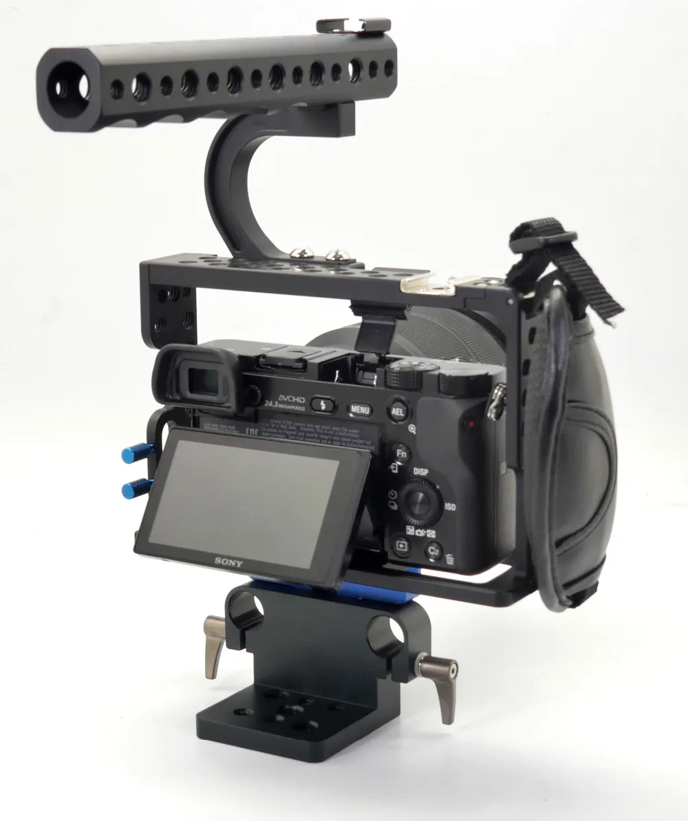 Профессиональная камера клетка для sony A6000 беззеркальная система камера металлический защитный чехол с ручкой комплект