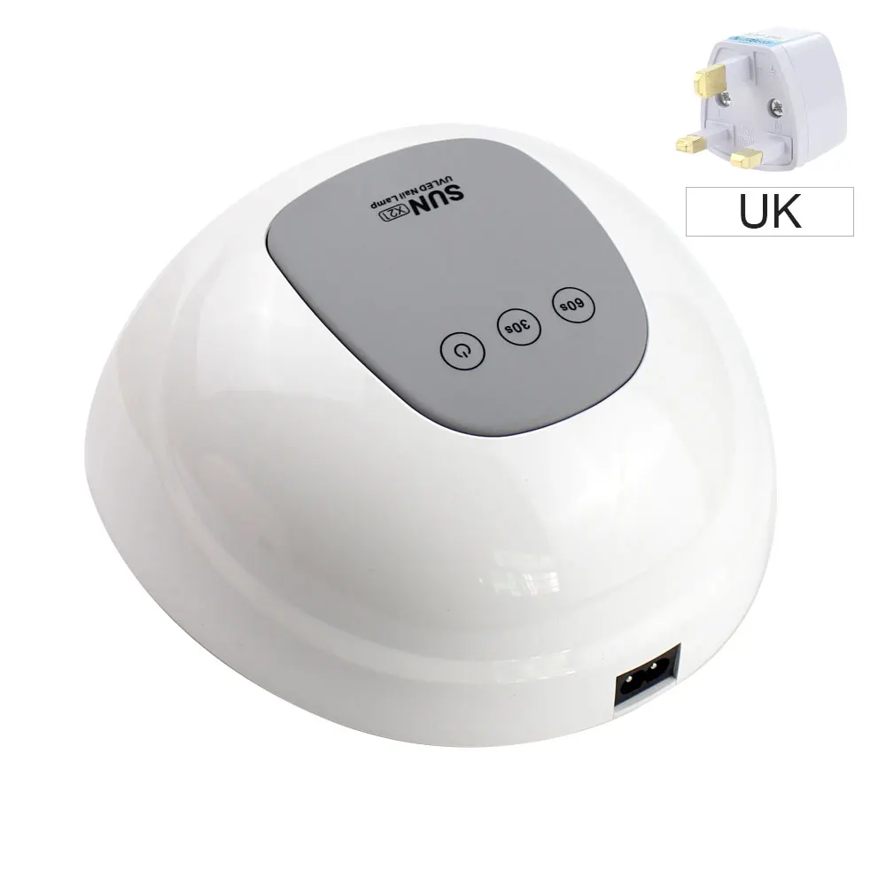 WHITE UK PLUG NOQ Маникюр лампы для ногтей профессиональный светодиодный машины для УФ-лампы Сушилка для ногтей Гель-лак устройство для проклейки кнопок - Цвет: WHITE UK PLUG