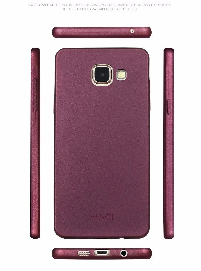 X-Level Ultra thin Soft TPU Case for Samsung Galaxy A3 2017 A320FL A320F Matte Cases 2016 A310F A3100 Back Cover | Мобильные