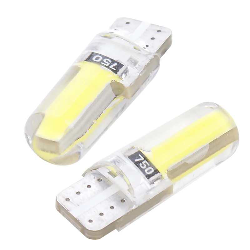 1 шт. Новый светодиодный светодиод T10 194 W5W COB + силиконовый корпус СВЕТОДИОДНАЯ