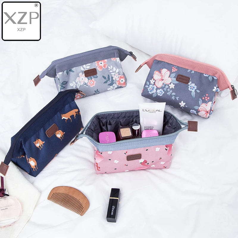 Косметичка XZP с изображением животных фламинго лисы женская сумка для косметики