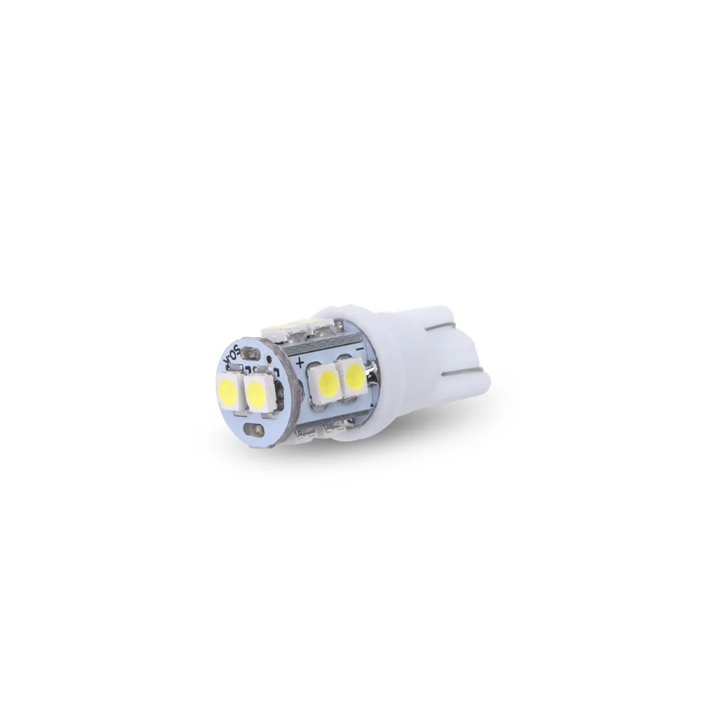 4x фонарь T10 w5w 10SMD 3528 Белый светодиодный автомобильный с клиновидным цоколем