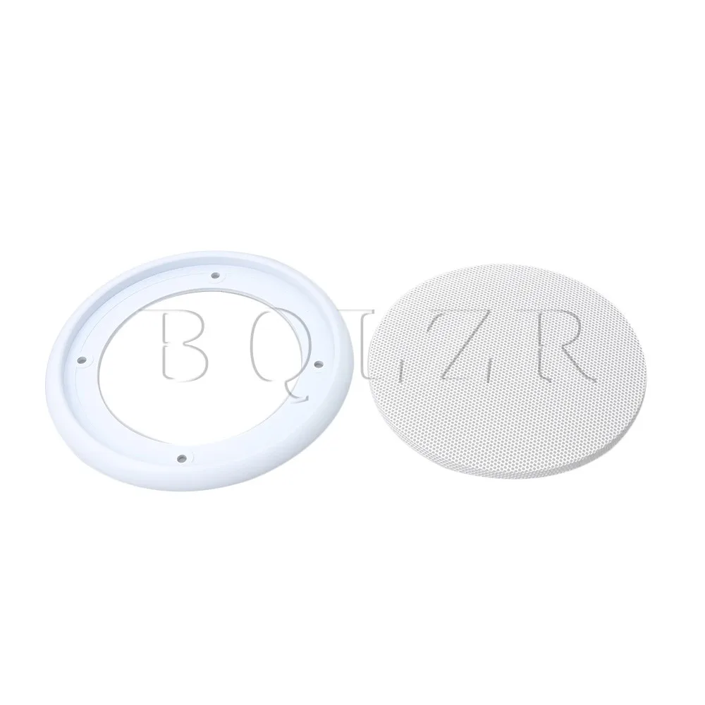 

BQLZR 4" Car Speaker Grille Decorative Circle Guard Mesh Cover Loudspeaker Net DIY Speaker Accessories White