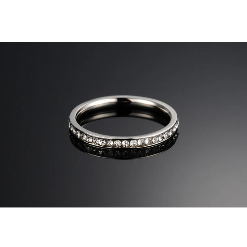 Уникальное ювелирное изделие кольца из нержавеющей стали с CZ камнем для женщин