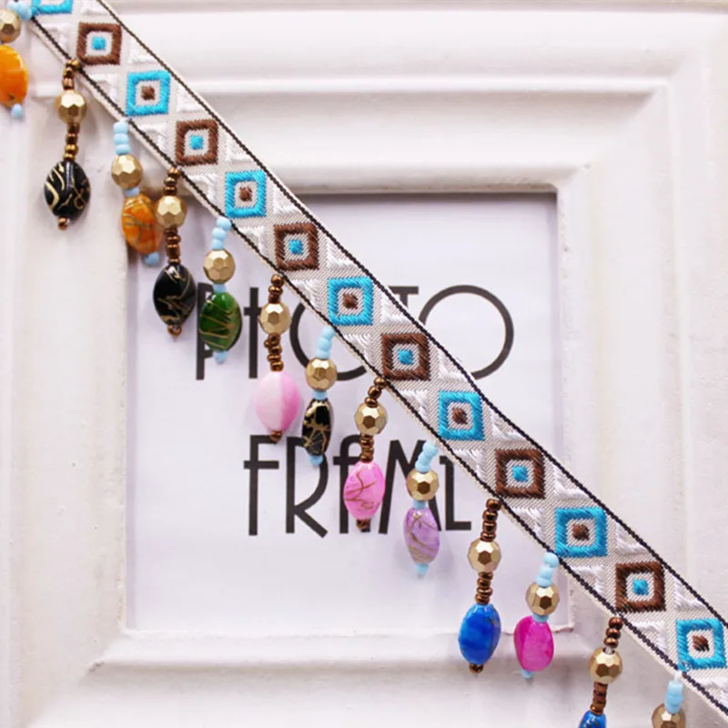 Хит продаж 5 ярдов 4 см кружевная отделка с кисточками богемный стиль хлопковая