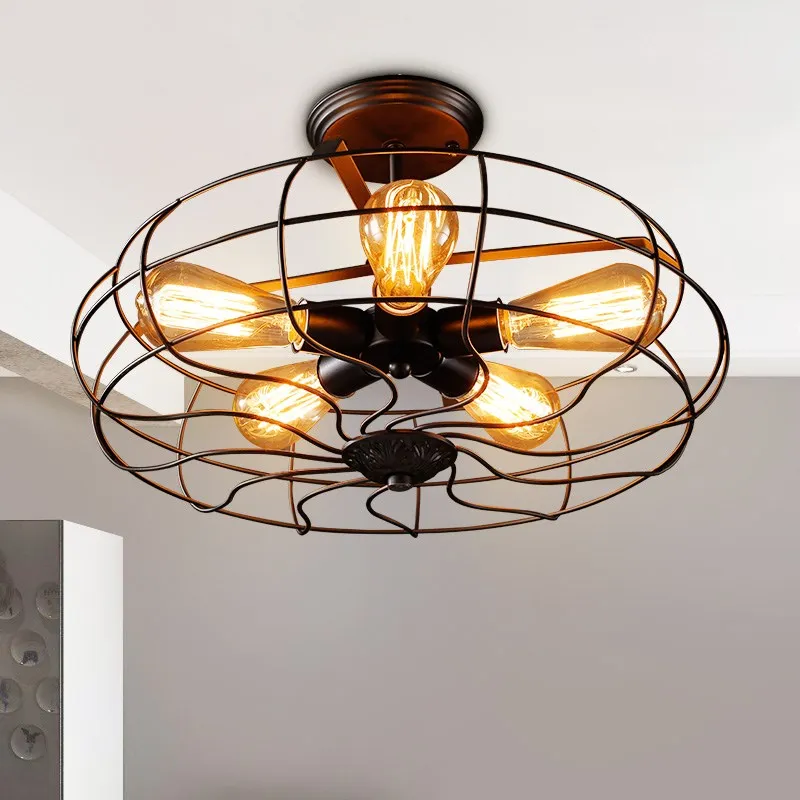 Винтажная промышленная Ретро Светодиодная потолочная лампа edison Light E27 держатель