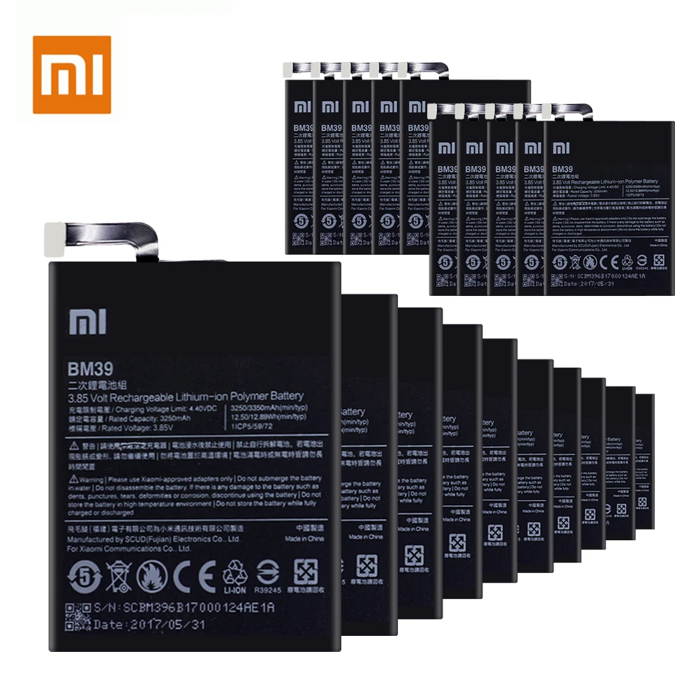 Оригинальный сменный аккумулятор BM39 для Xiaomi Mi 6 Mi6 аккумуляторная батарея с
