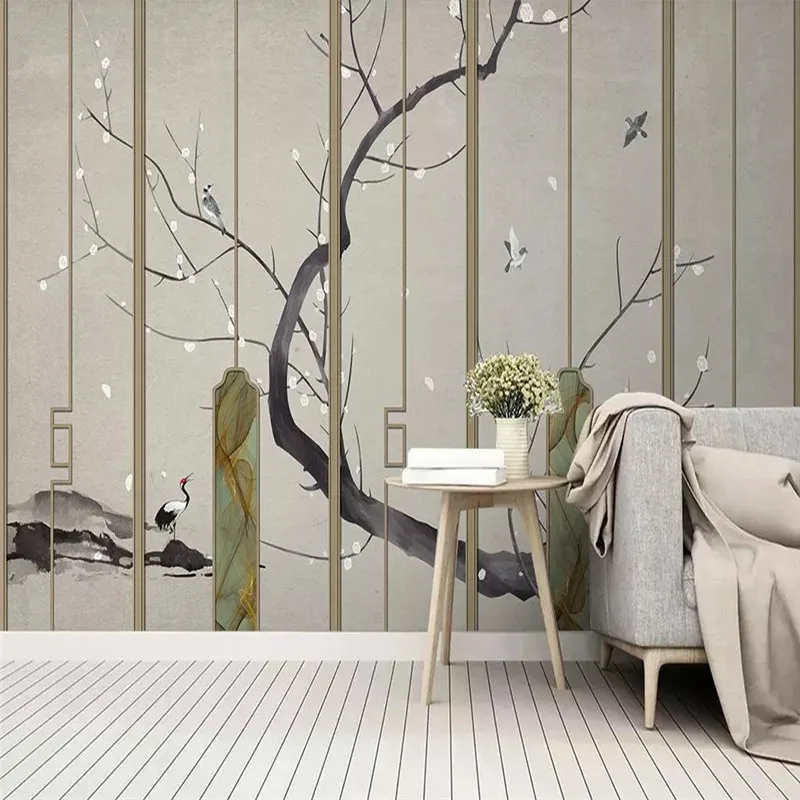 Фон для фотографий китайские цветы и птицы ручная роспись | Строительство ремонт