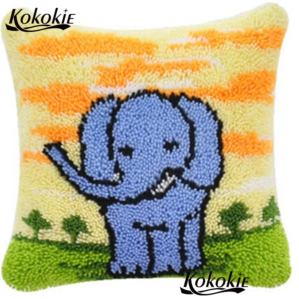 

3d carpet Latch hook rug making kit Patchwork Pillowcase Embroidery latch hook pillow kits Crocheting Kit Rug Yarn Needlework