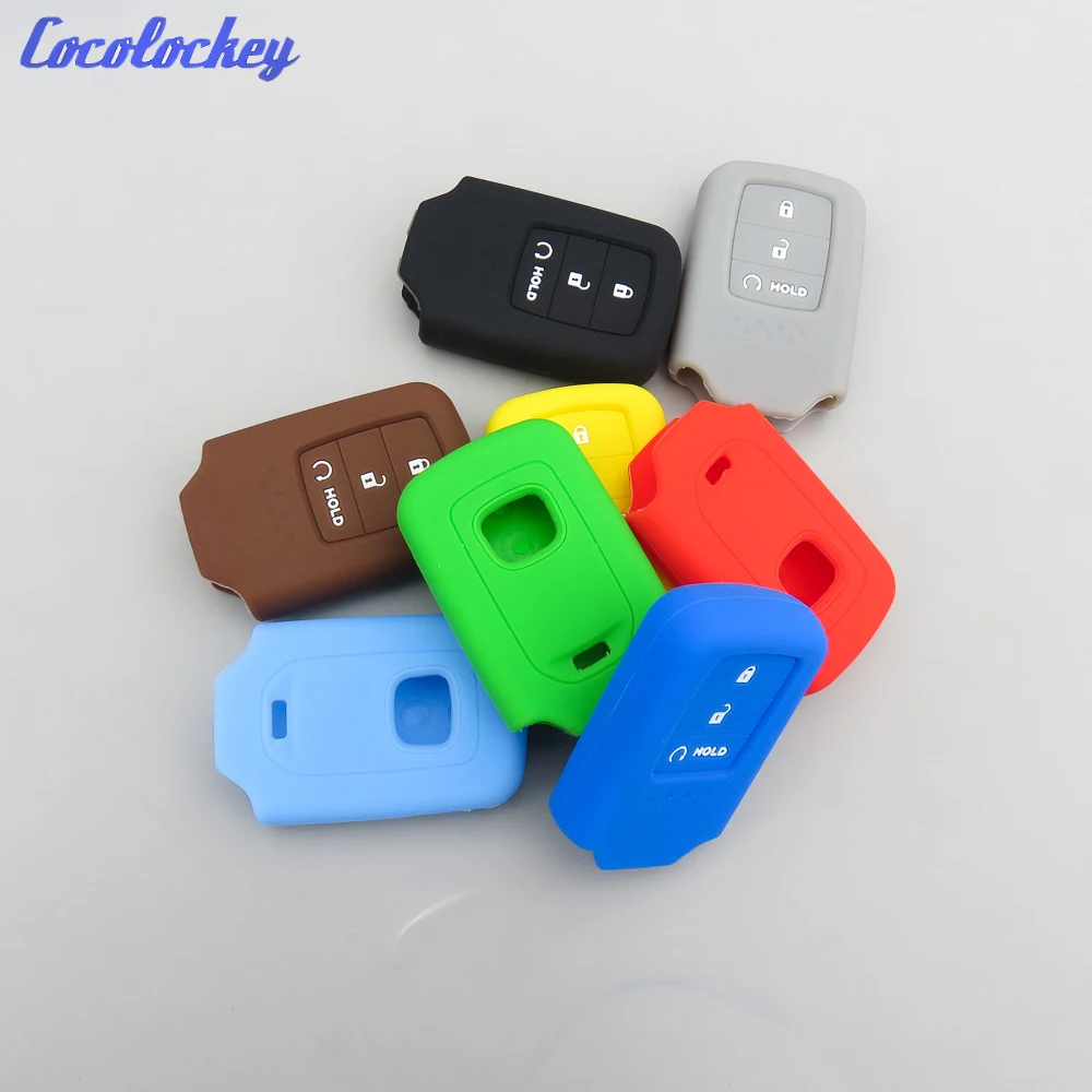 Cocolockey Silicone Key Fob Cover Case Shell for Honda CITY 2017 Accord Vezel Civic Pilot CRV HRV JAZZ Remote Keyless Holder | Автомобили