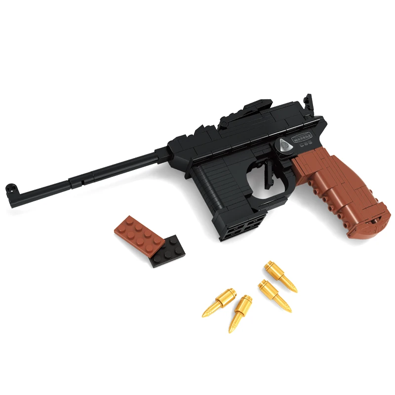 AUSINI Mausers Pistol Gun Building Blocks Educational Boys Toys for Children Creator Kids Army Military Weapon Model Bricks Set |
