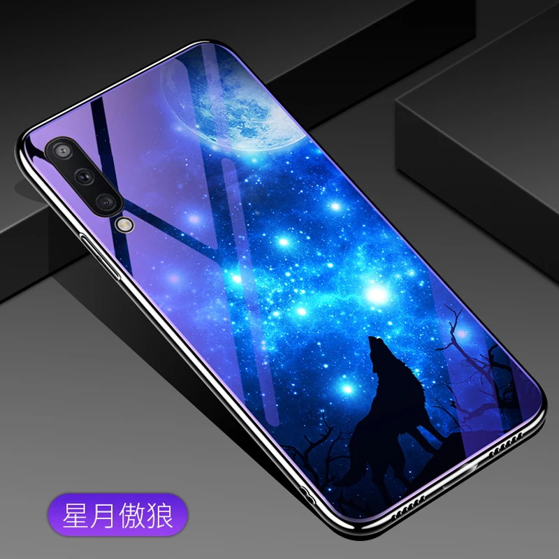 Красивый силиконовый чехол-рамка для samsung Galaxy A10 20 30 50 A70, новинка, закаленное стекло 7H