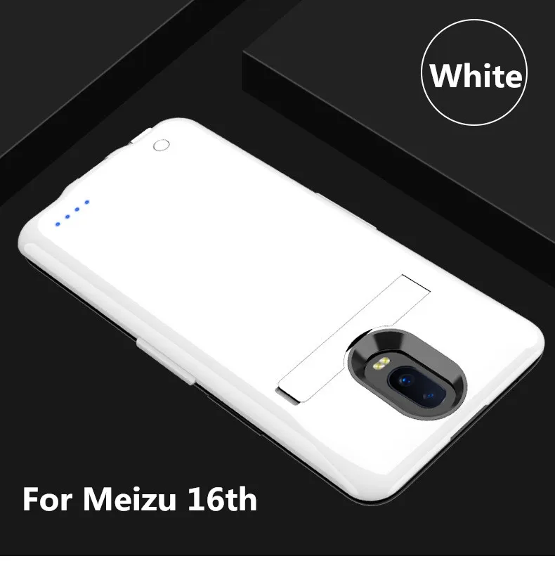Чехол с зарядным устройством для батареи s для Weidu 16th/для Weidu 16th Plus 6500mAh power Bank чехол, ультра тонкий внешний пакет, запасной чехол для зарядного устройства - Цвет: White For Meizu 16th