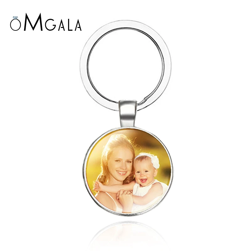 

OMGALA Personalized Photo keychain Custom Key Chain Photo of Your Baby Child Mom Dad Grandparent Loved One Gift for Family Gift
