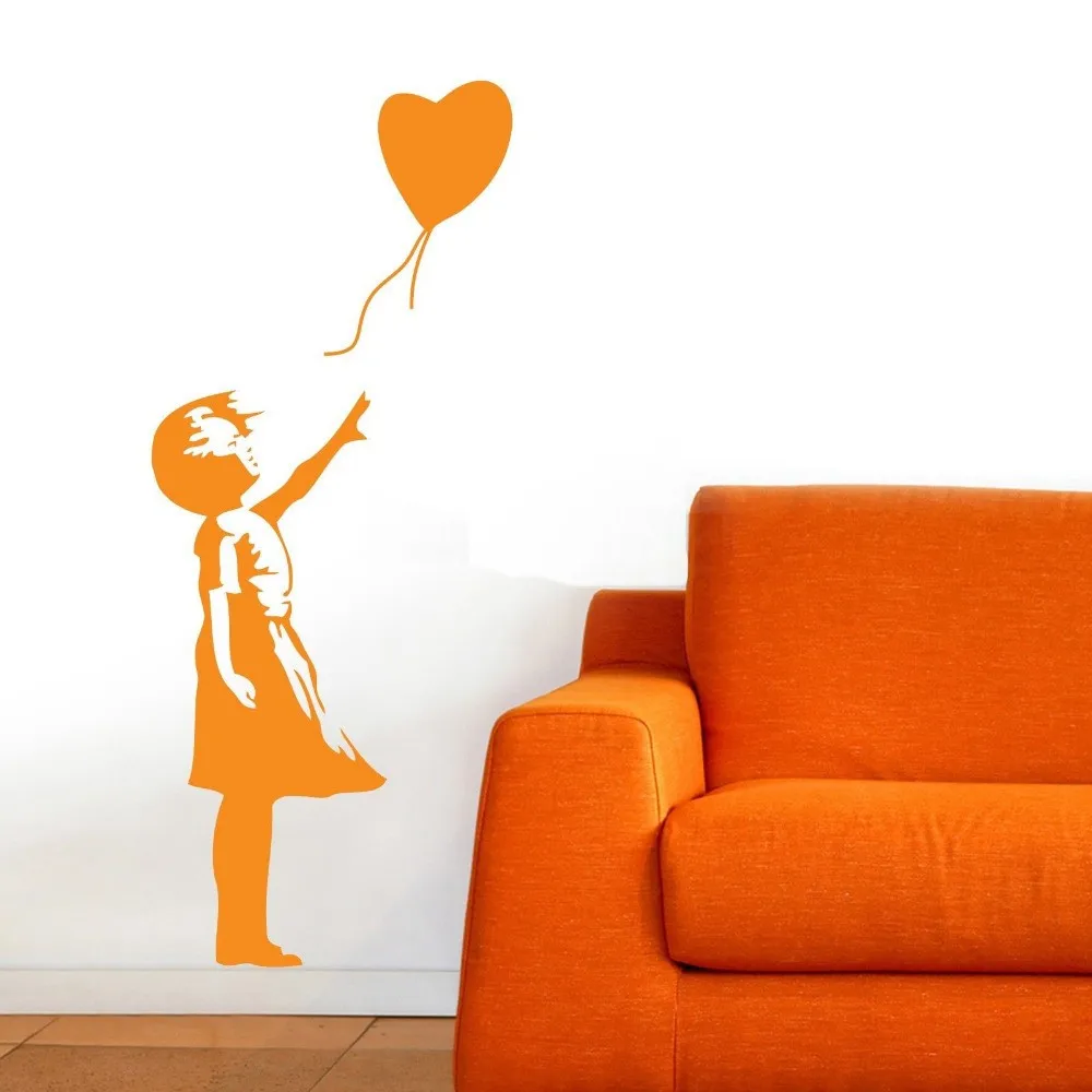 Banksy на стену Наклейка шарики в стиле-Бэнкси Виниловые Наклейки стены искусства