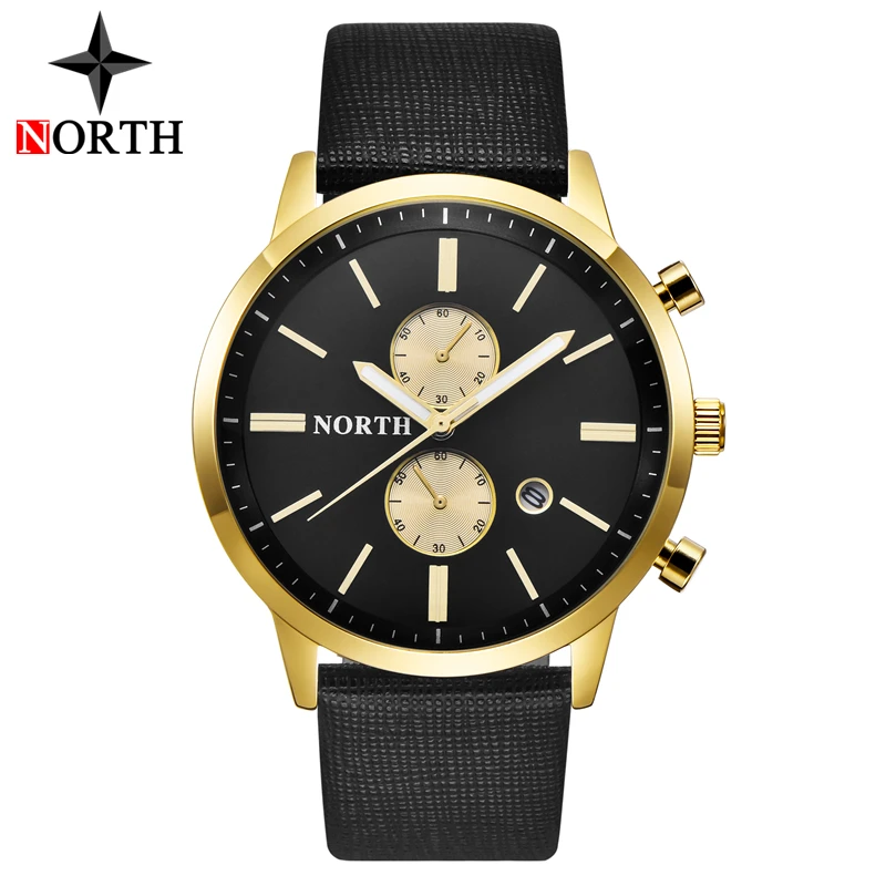 Relogio masculino NORTH мужские часы военные кварцевые Топ Бренд роскошные кожа