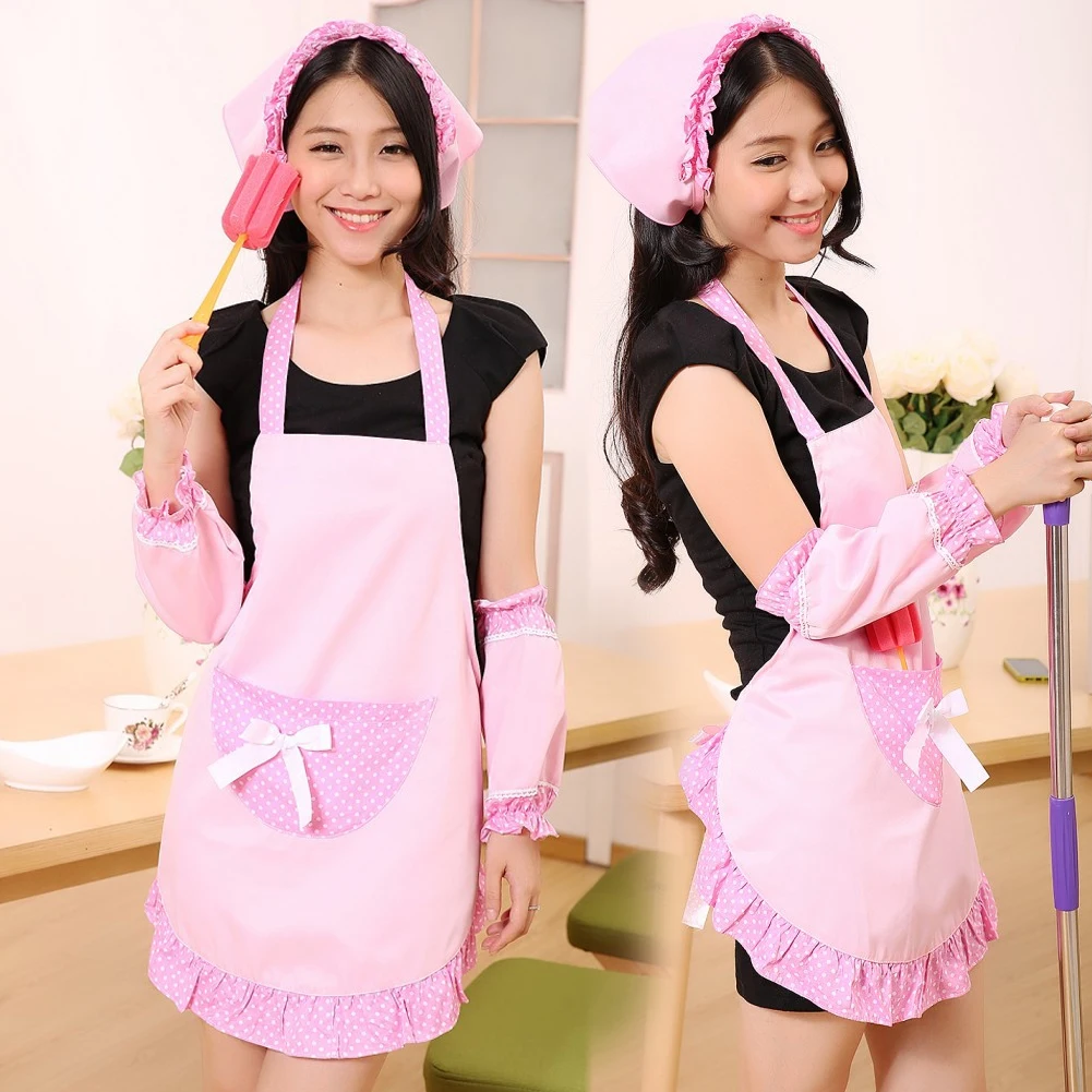 Хлопковые рабочие повара Кухня приготовления пищи женский нагрудник фартук Bowknots