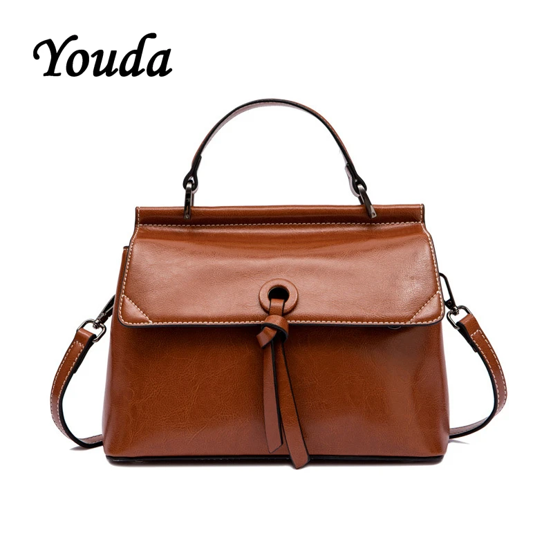 Youda 2019 новинка настоящая кожа повседневная женская сумка на плечо модный стиль