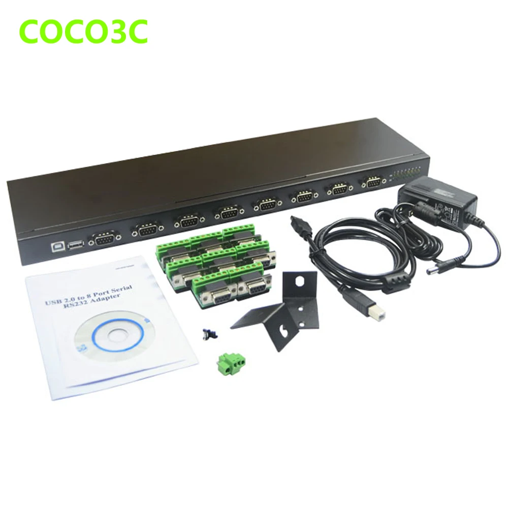 USB 2 0 до 8 портов RS 422 485 сплиттер коробка последовательный порт RS422 RS485