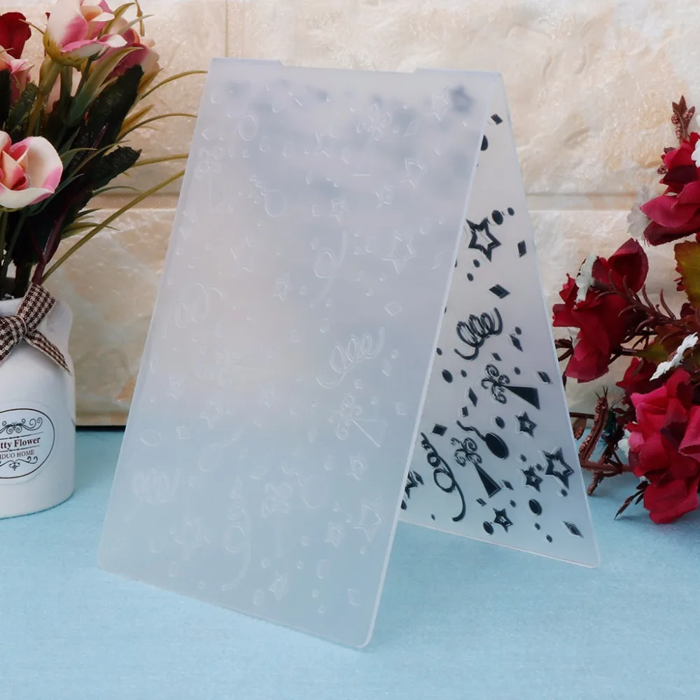 Пластиковый с тиснением папка шаблон для DIY альбом для скрапбукинга картон для творчества звезда