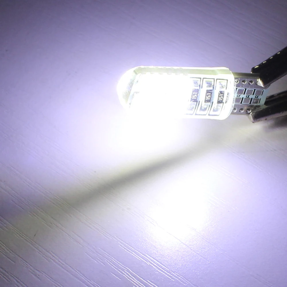 Автомобильная лампа стояночного сигнала 10xT10 W5W T10 168 194 24SMD 3014 светодиодная с