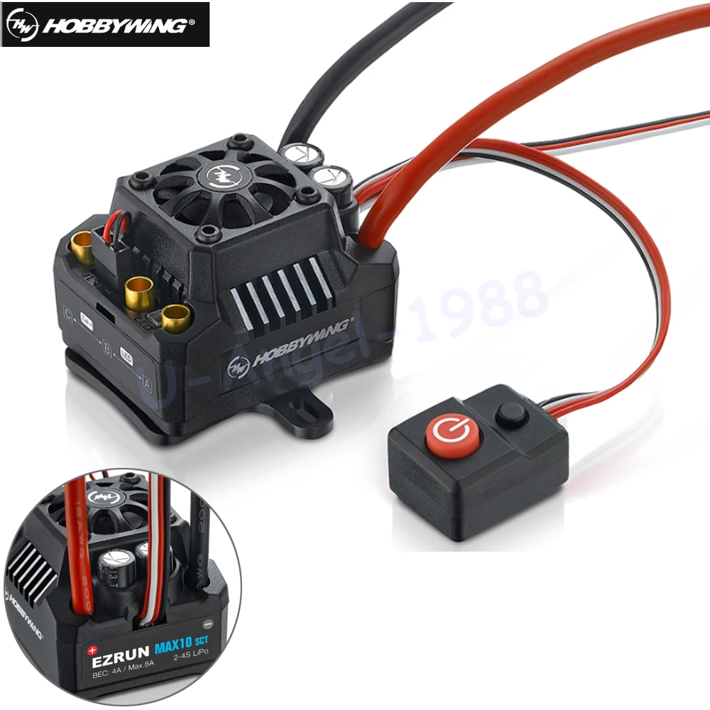 

Hight quality Hobbywing EZRUN Max10 120A ESC Waterproof Brushless ESC 1/10 SCT RC Hobby Truck