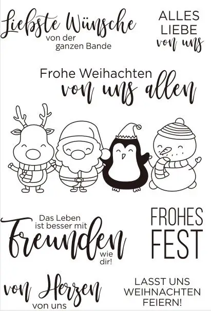 Зима Рождество прозрачный силиконовый штамп печать DIY Скрапбукинг Фотоальбом