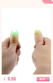 1 Pair Novelty LED Light Flashing Fingers Magic Trick Props Kids Amazing Glow Toys For Children Luminous Gifts Decoration