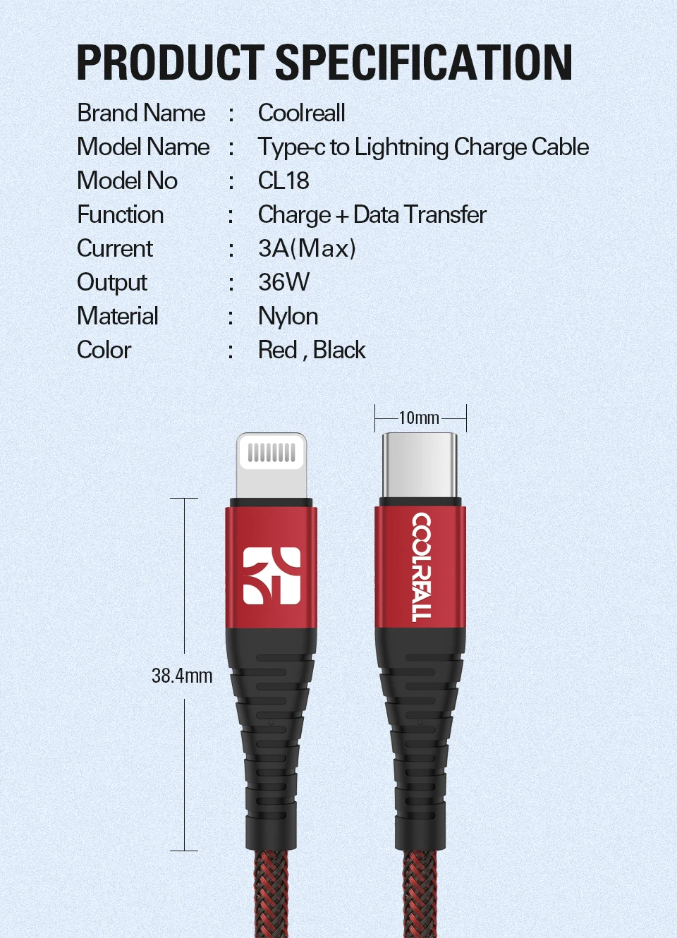 Coolreall 36 Вт MFi сертифицированный USB C к Lightning PD Быстрая зарядка type C Шнур для iPhone X MAX XS XR 8 plus iPad Pro мини зарядное устройство