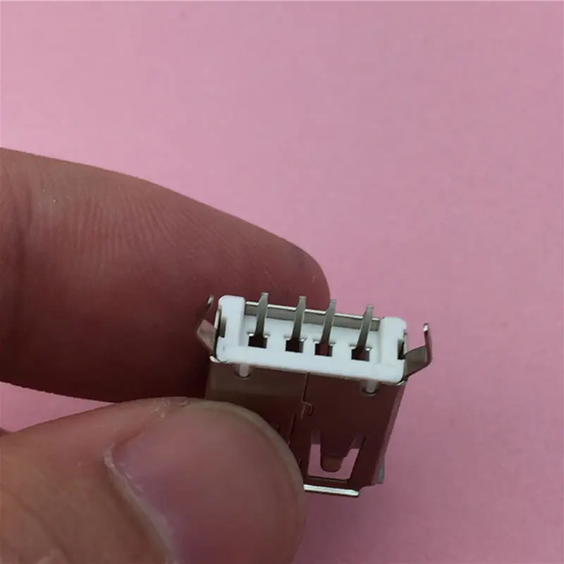 10pcs/lot USB 2.0 4 Pin A Type Female Socket Connector Curly Mouth Bent Foot for Data Transmission Charging | Обустройство дома