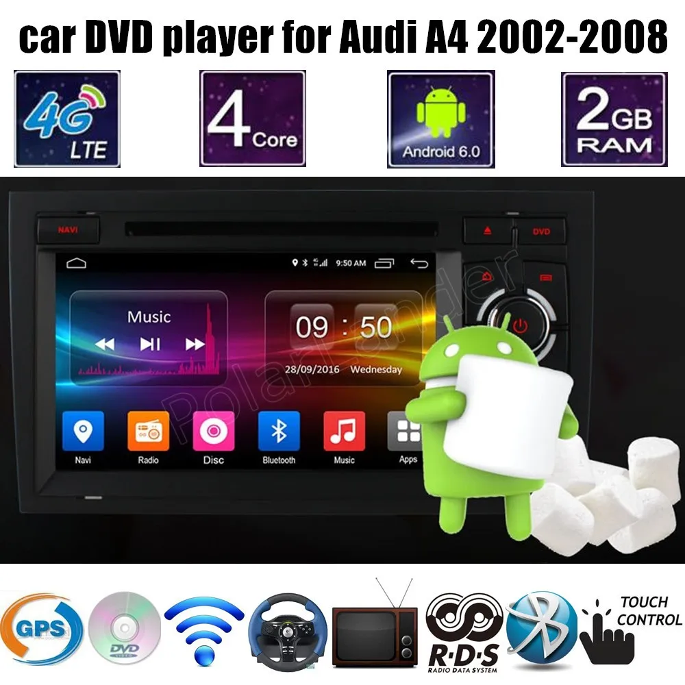 7 дюймовый четырехъядерный Android 6 0 2din автомобильный DVD мультимедийный стерео