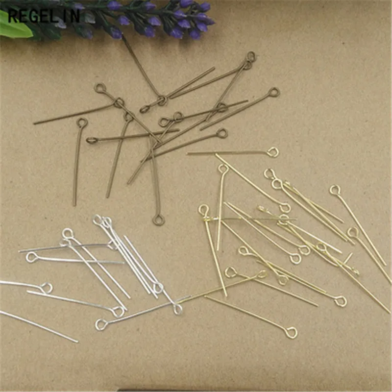 

REGELIN Brass Ball Head Pins Needles Eye Pins Gauge 200pcs/lot 30mm DIY Jewelry Making Findings Wholesale Jewelry Accessories