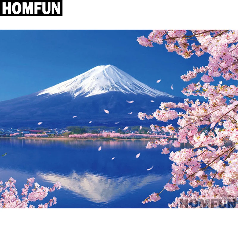 Алмазная 5D картина HOMFUN сделай сам полноразмерная вышивка крестиком цветение