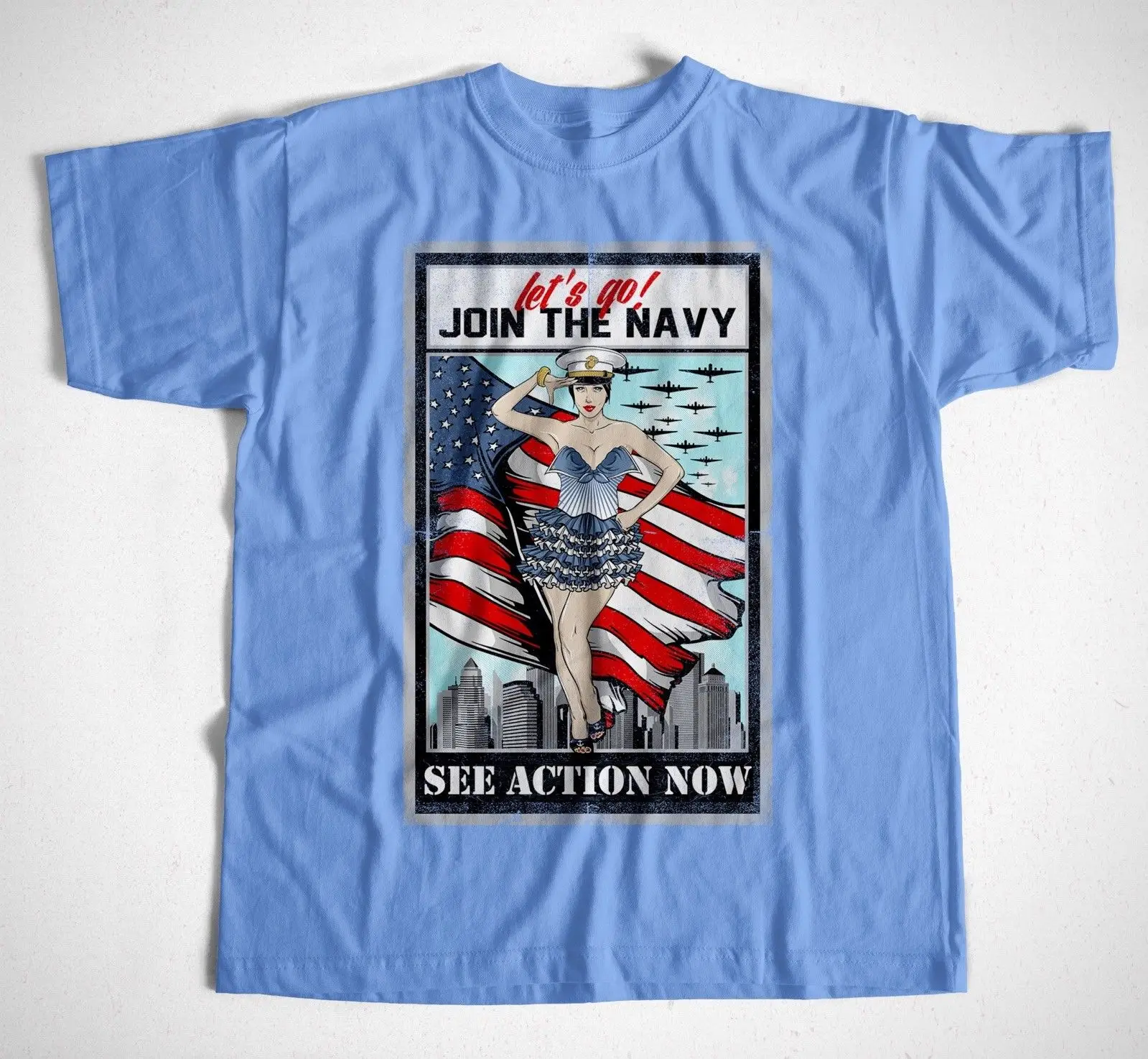 Новейшая Мужская модная футболка цыпленок тёмно-синий S-Xxl ВВС США Америка