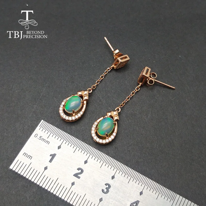 Женские серьги с опалом TBJ 1 5ct из серебра и драгоценных камней в подарочной