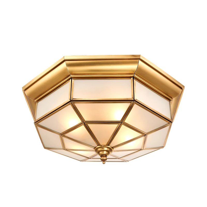 

Simple European Style Copper Ceiling Lamps Aisle Bedroom Bathroom Waterproof lights Ceiling Lamps