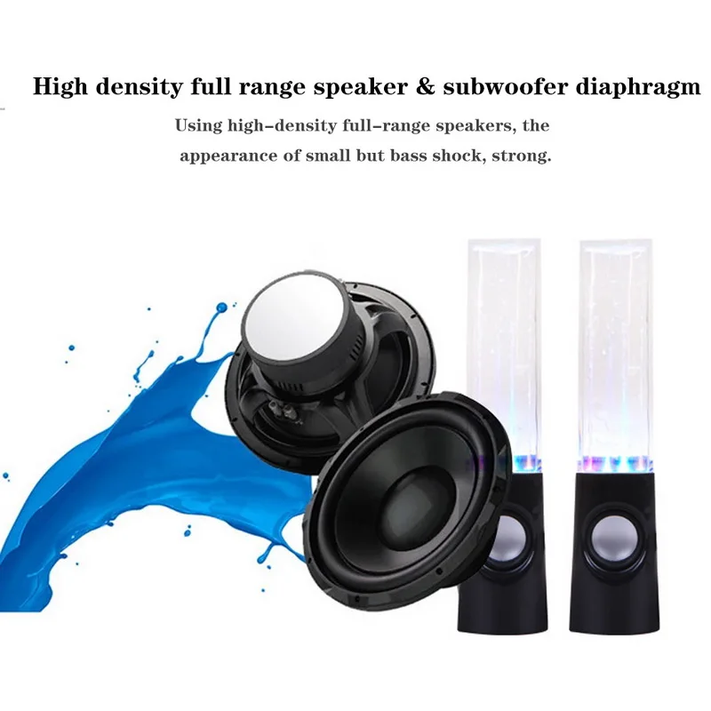Проводная Колонка Excelvan для танцев колонки Hi Fi стереодинамики со светодиодной