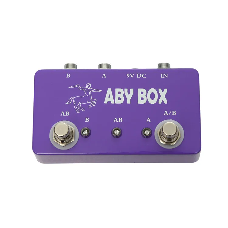 ABY-P Четырехцветный канальный переключатель для гитары, педаль эффектов ручной работы, педаль, переключатель ABY Box, педали для гитары - Цвет: ABY-P