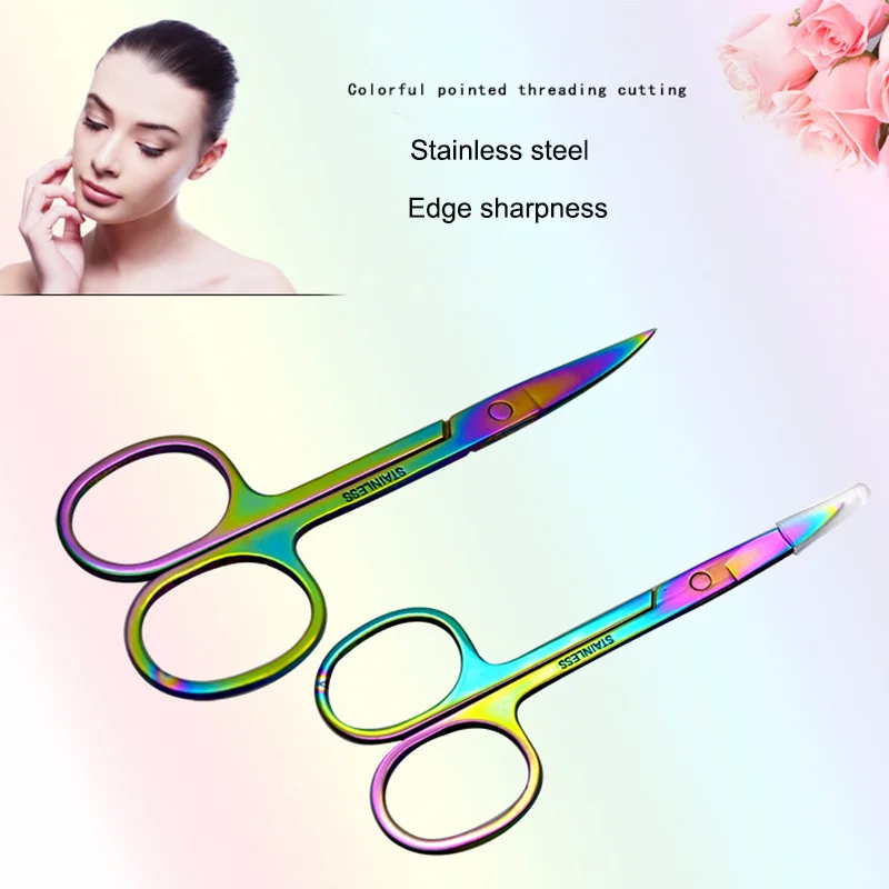 Stainless Steel Sharp Tip Eyebrow Makeup Scissors Face Hair Trimming Tweezer Beauty Tool TY99 | Красота и здоровье