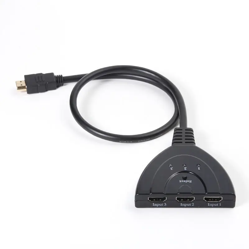 3 порта HDMI переключатель коробка адаптер с кабель Разъем концентратор в 1 выход