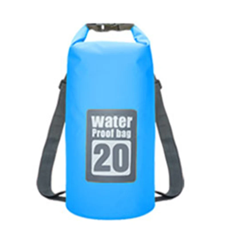 20L Blue 5L/10L/15L/20L/30L водонепроницаемые сумки сухой мешок водостойкий рюкзак из пвх спортивная сумка рафтинг рюкзаки для плавания непроницаемая сухая сумка - Цвет: 20L Blue
