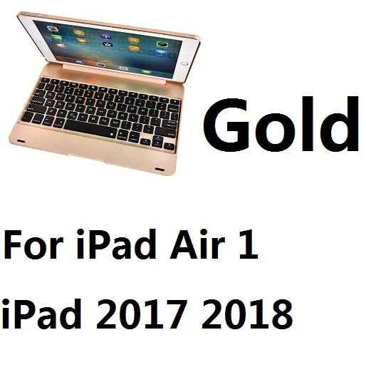 Glod 1 KQJYS складной беспроводной Bluetooth чехол-клавиатура для iPad Air 2 Pro 9. 7 подставка-клавиатура для iPad Air 1 для iPad 9,7 дюймов - Цвет: Glod 1