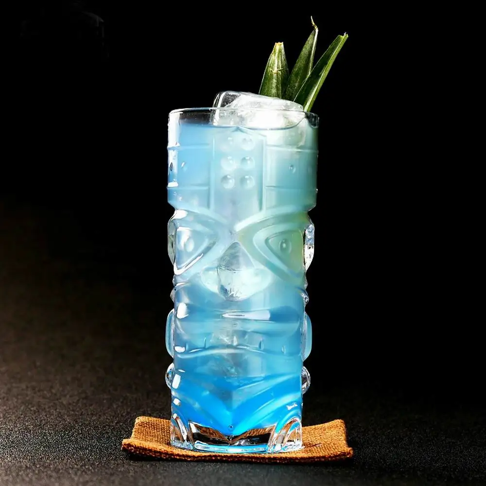 1 шт. бесплатная доставка 420 мл стеклянная чашка tiki для коктейлей Гавайские кружки