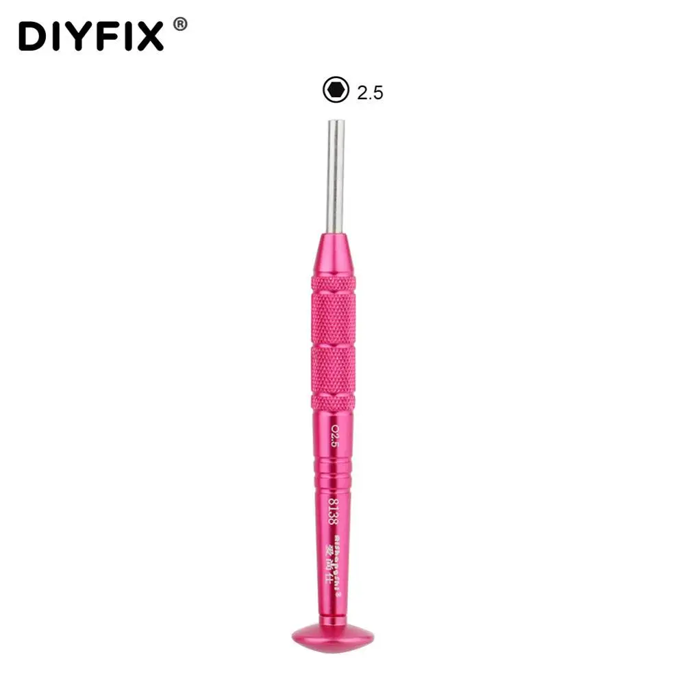 2.5 Hex DIYFIX прецизионных отверток P2 1,2 1,5 крест 2,5 Phiilips 0,6 Y Совет T2 2,5 Hex для iPhone samsung телефон MP3 Ремонт Открытие Инструмент - Цвет: 2.5 Hex