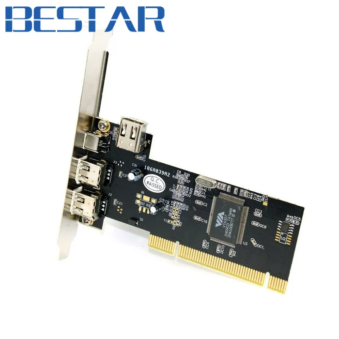 PCI Firewire 1394 порт 400 IEEE pci express 1394A двойная 6-контактная и 4-контактная 3-портовая карта