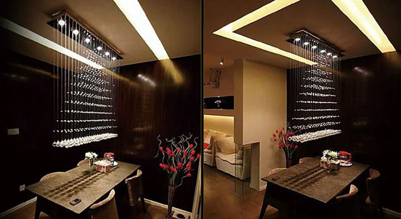 Хрустальный светильник в виде пирамиды для ресторана подвесная линия